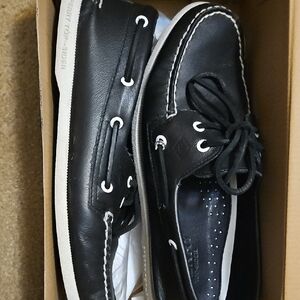 Sperry Black Leather Loafers